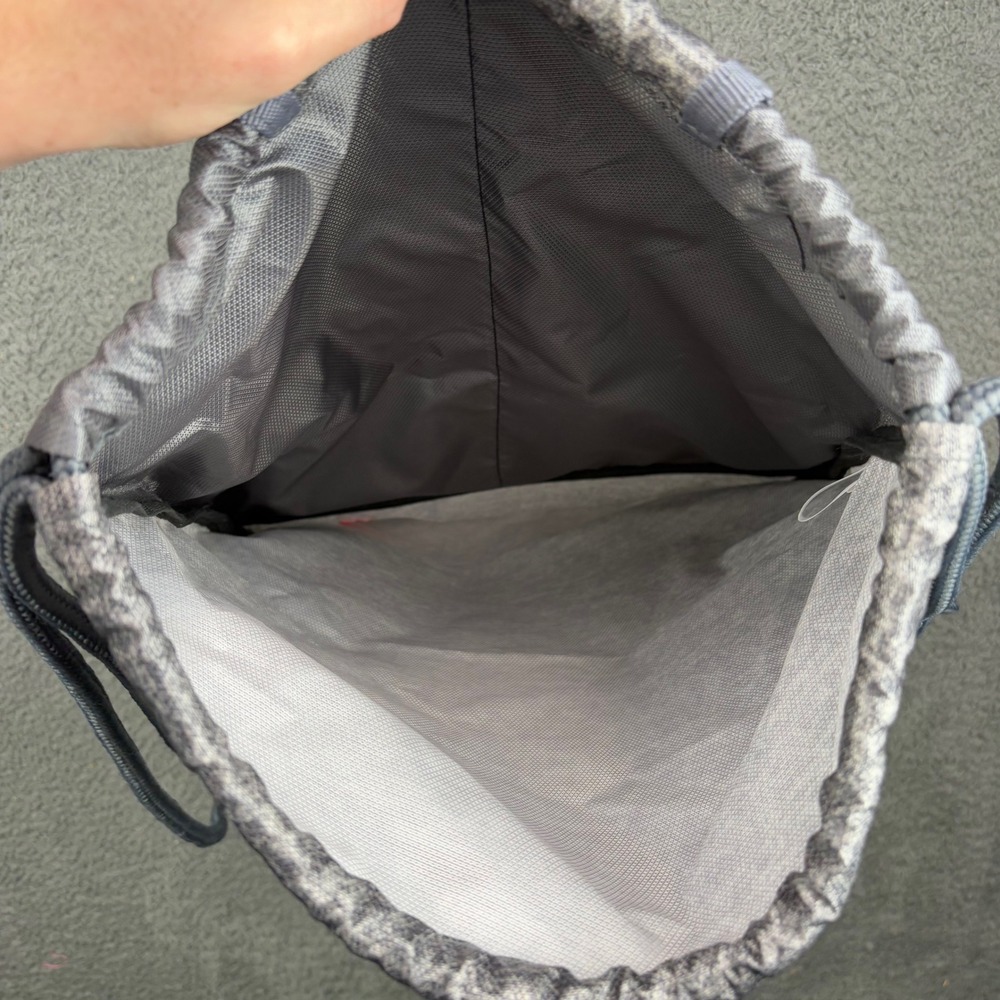 Adidas Drawstring Sackpack Backpack Gray Pink Hea… - image 4